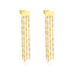 Golden Tassel Drop Earings
