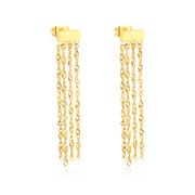 Golden Tassel Drop Earings - Image 3