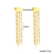 Golden Tassel Drop Earings - Image 2