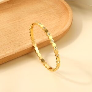 Golden Crystal Bangle - Image 2