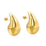 Bold Gold Teardrop Studs