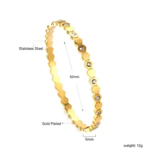 Golden Crystal Bangle - Image 4