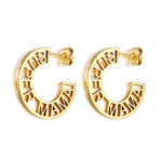 MAMA Letter Hoop Earings