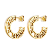 MAMA Letter Hoop Earings