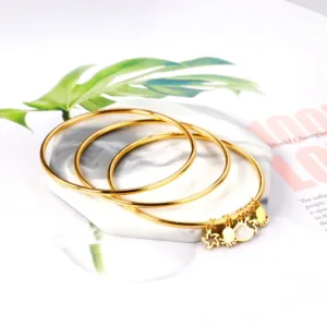 Mini Charm Gold Bangles - Image 3