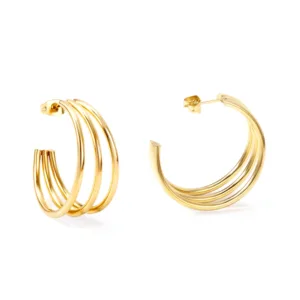 Triple Hoop Earrings - Image 5