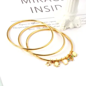 Mini Charm Gold Bangles - Image 2