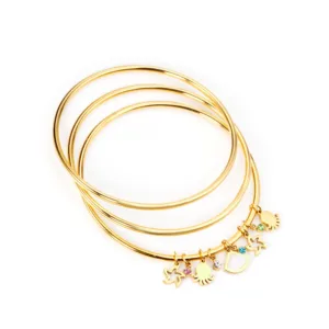Mini Charm Gold Bangles - Image 5