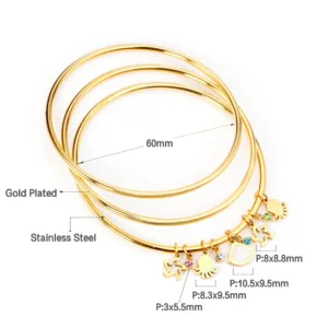 Mini Charm Gold Bangles - Image 6