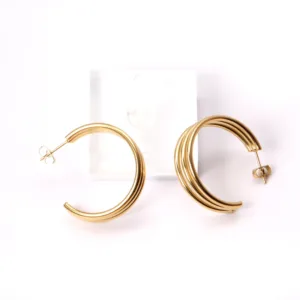 Triple Hoop Earrings - Image 6