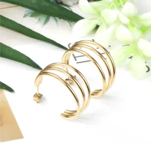 Triple Hoop Earrings - Image 2